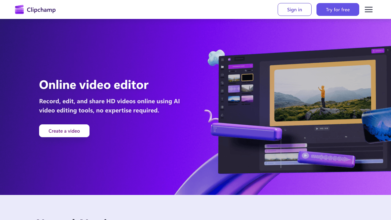 Clipchamp video merger