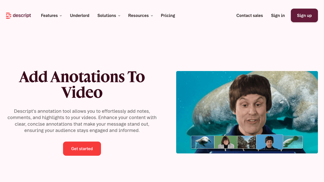 Descript add annotations to video