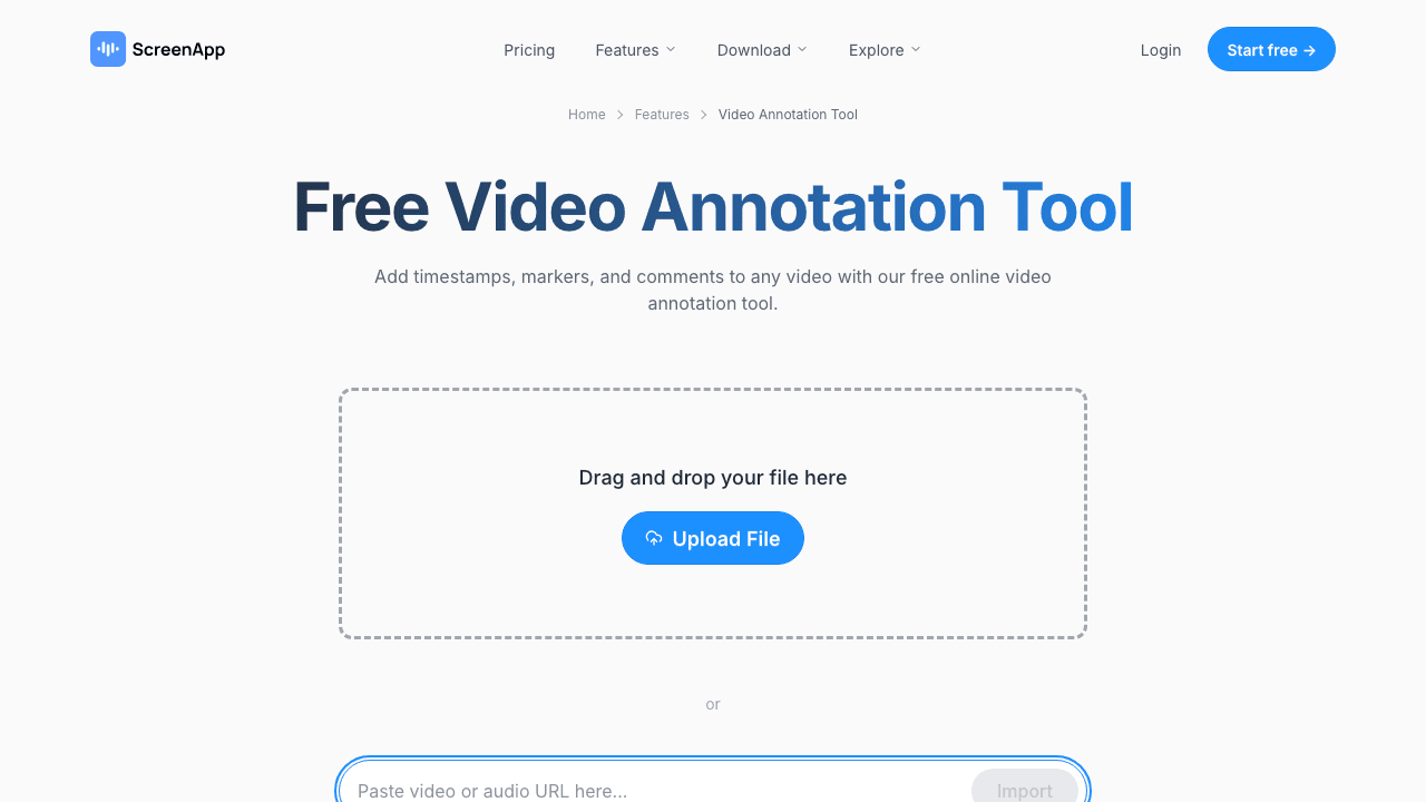 ScreenApp video annotation generator