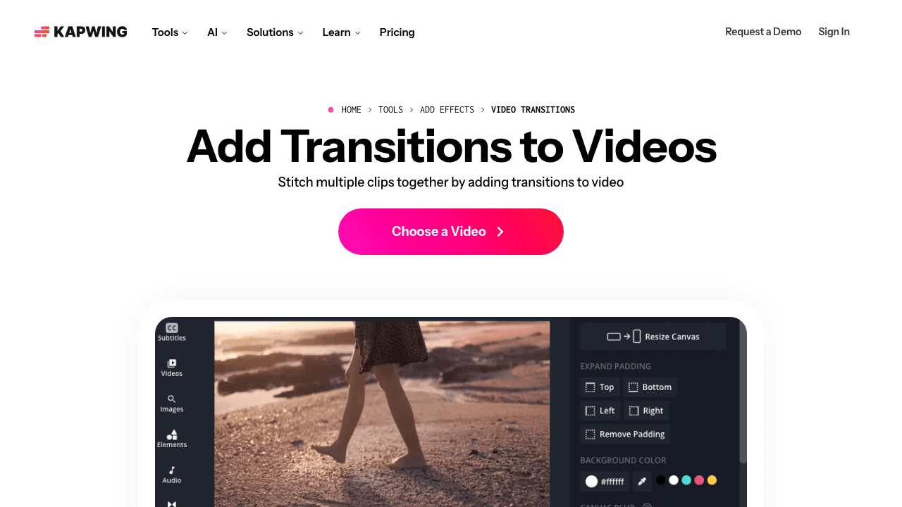 Kapwing video transitions