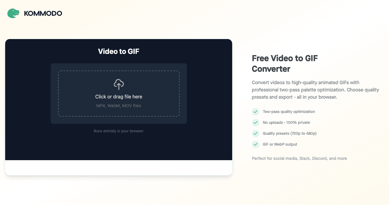 Kommodo video to GIF converter