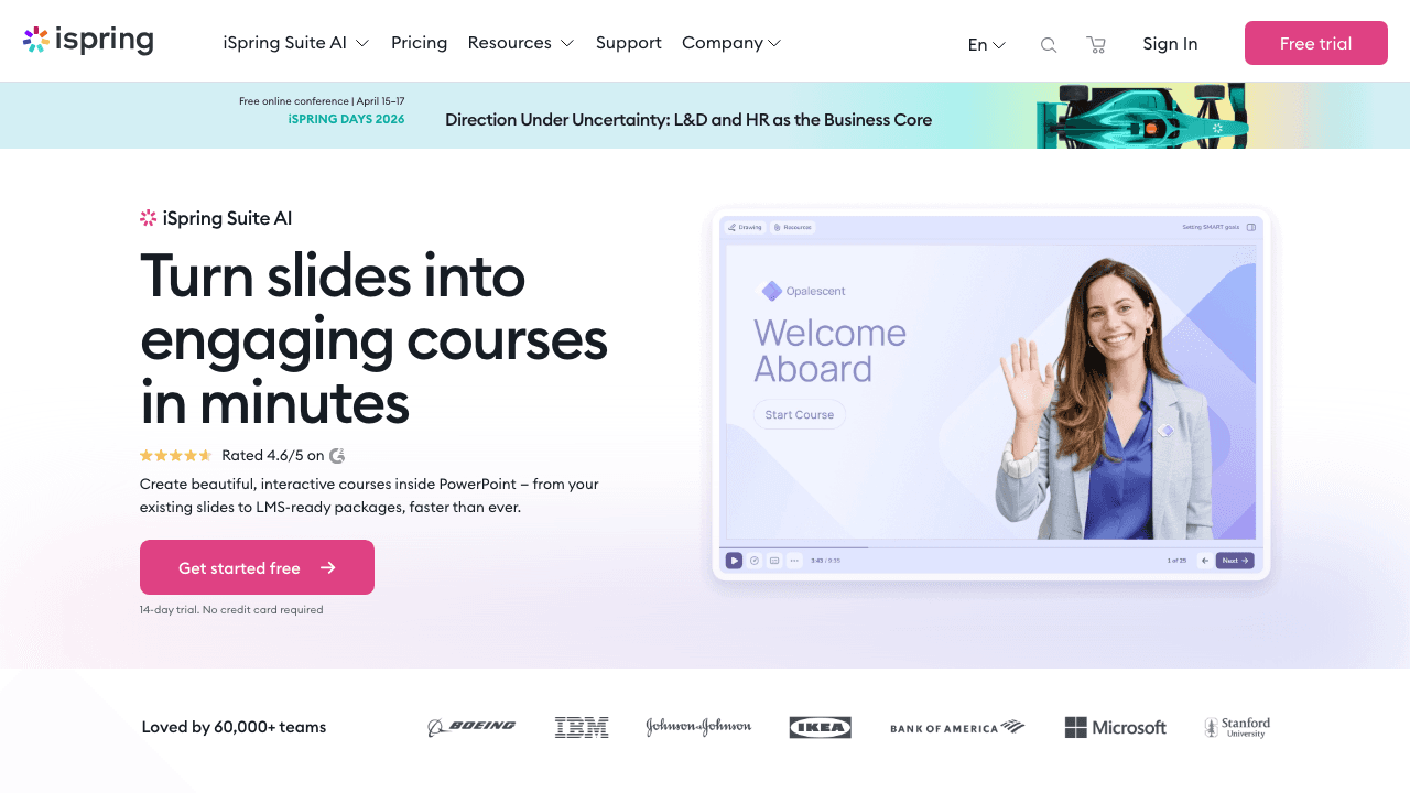 iSpring Suite eLearning authoring tool