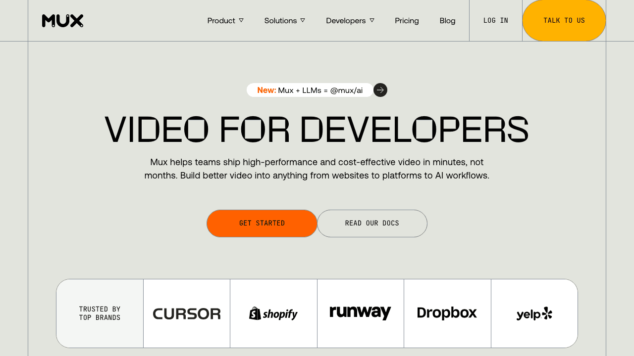 Mux video API platform