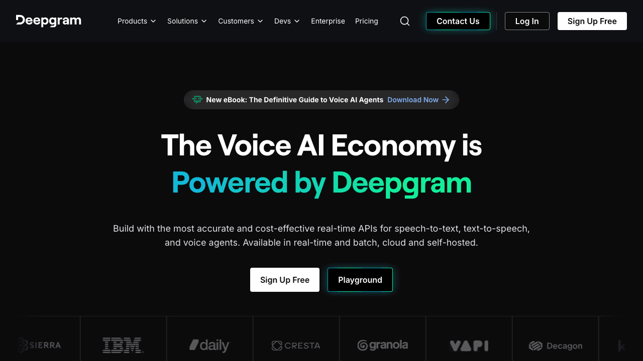 Deepgram speech-to-text API for developers