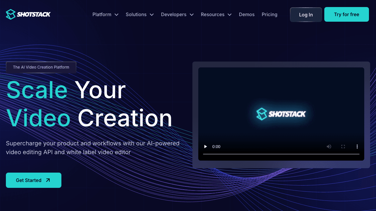 Shotstack cloud video rendering API
