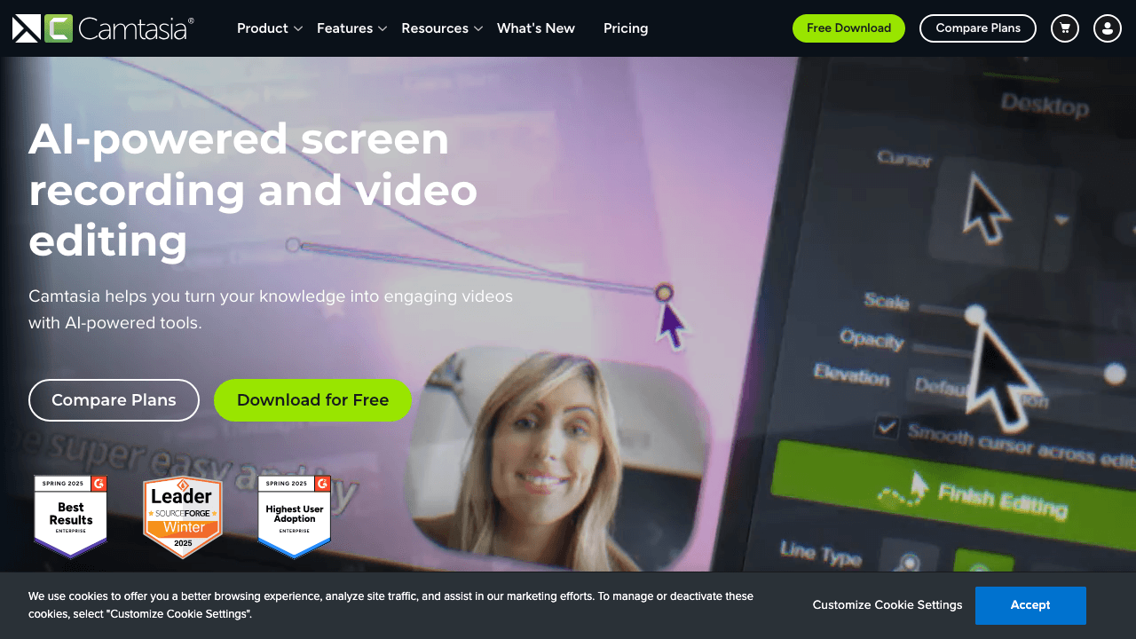 Camtasia product page