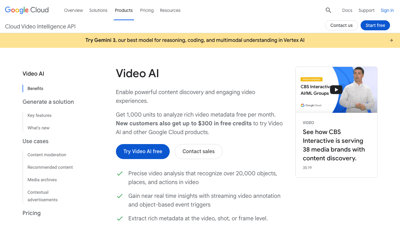 Google Cloud Video Intelligence