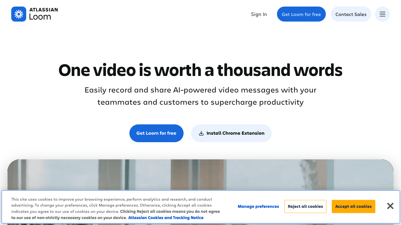 Loom homepage