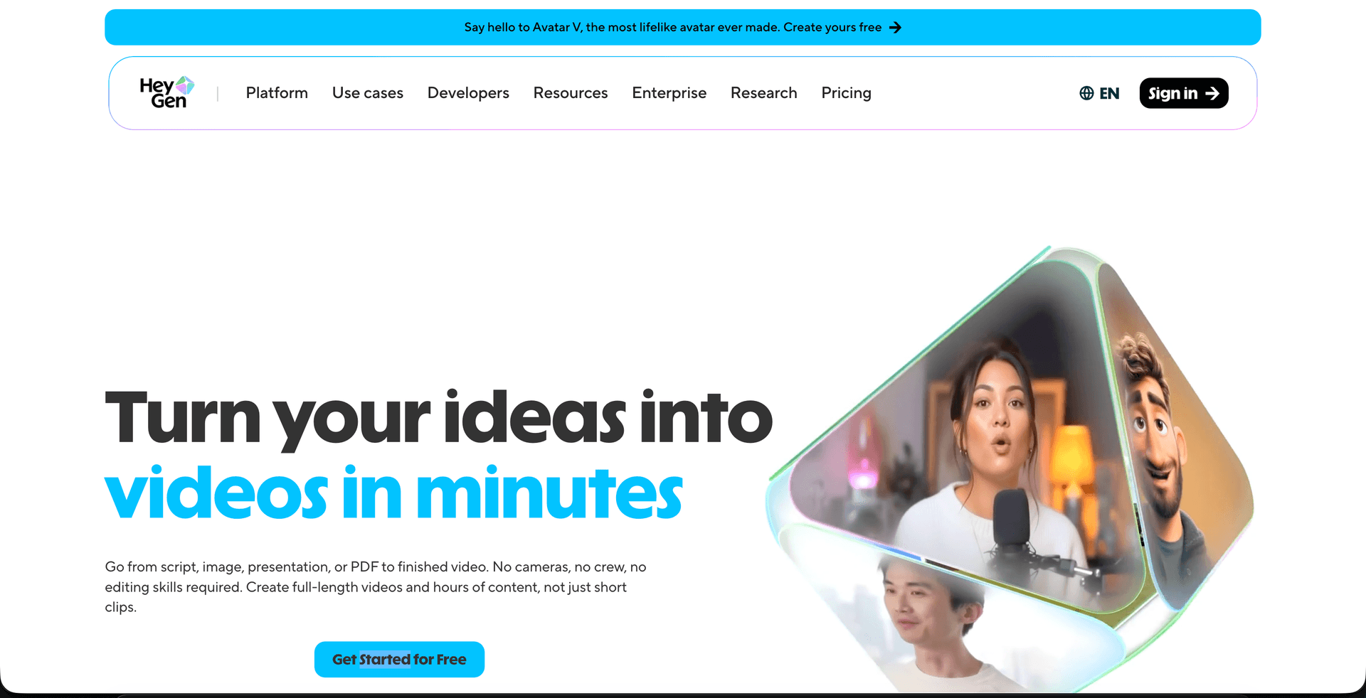 HeyGen AI avatar video platform