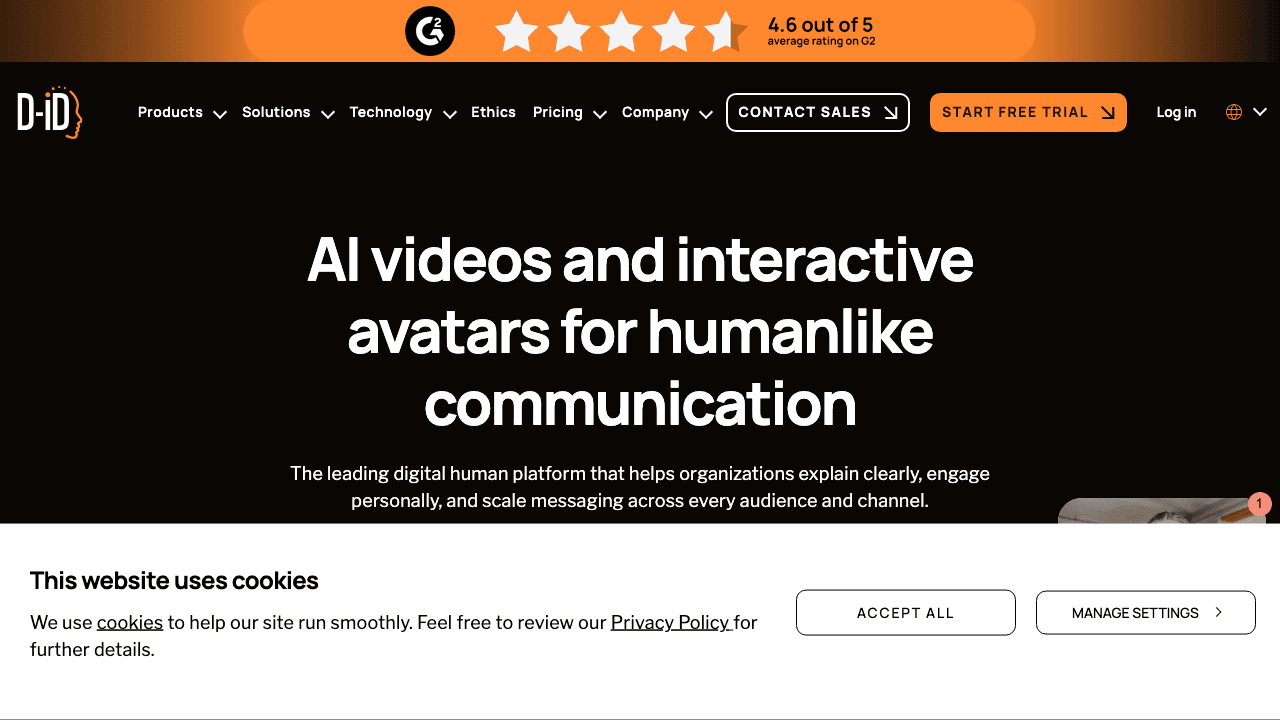 D-ID digital human and avatar platform