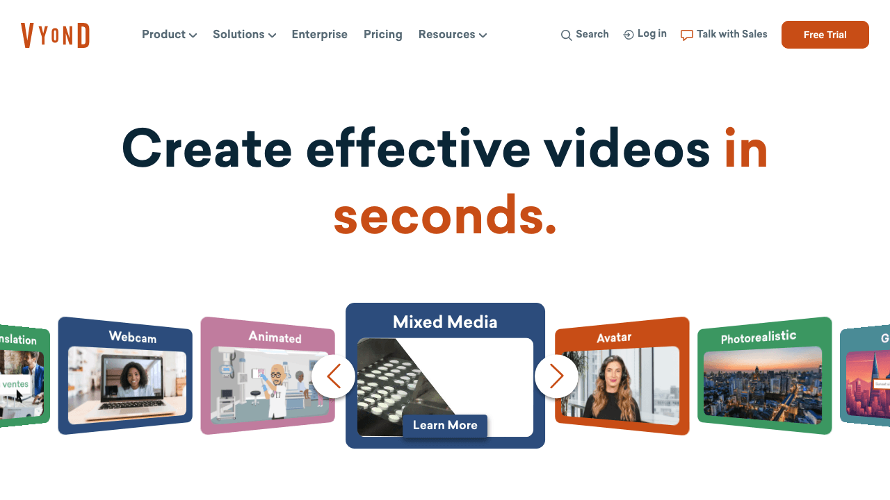 Vyond animated video creation platform