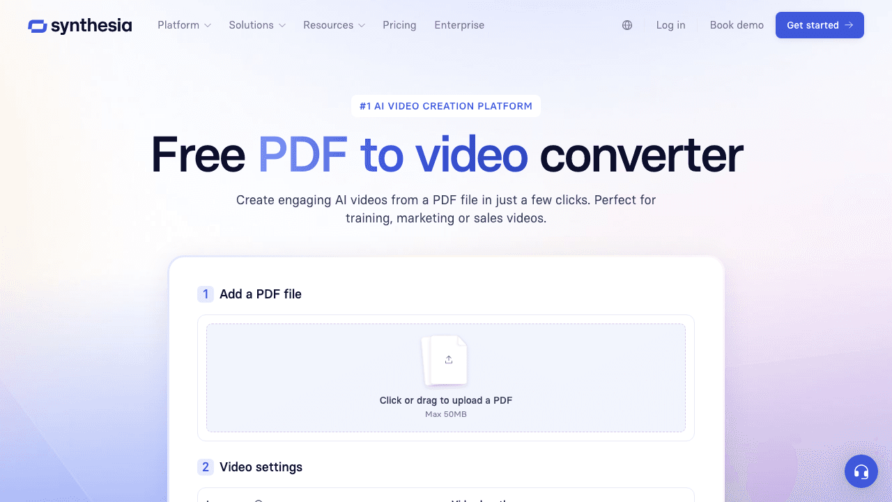 Synthesia AI avatar video generator