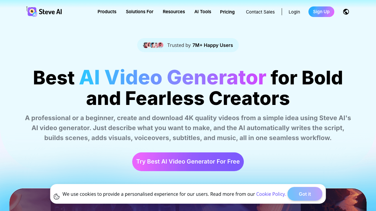 Steve AI animation tool