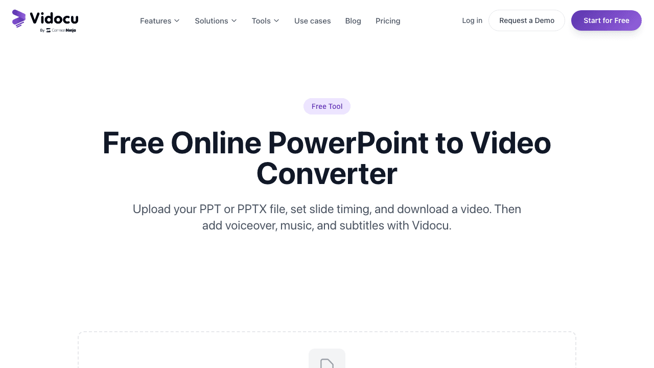 Vidocu PowerPoint to video tool