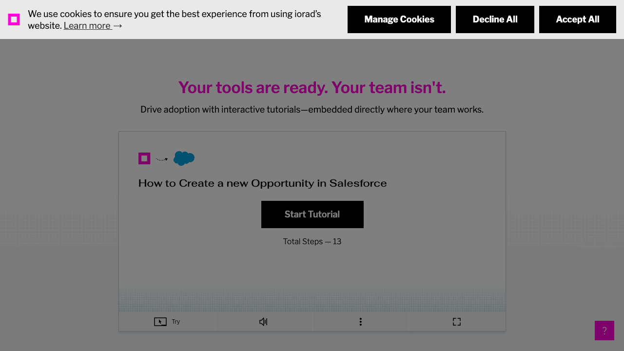 Iorad interactive tutorial platform