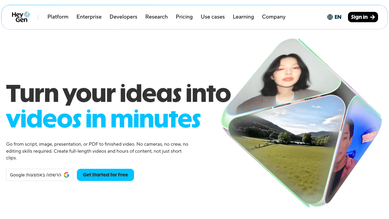 HeyGen AI video platform