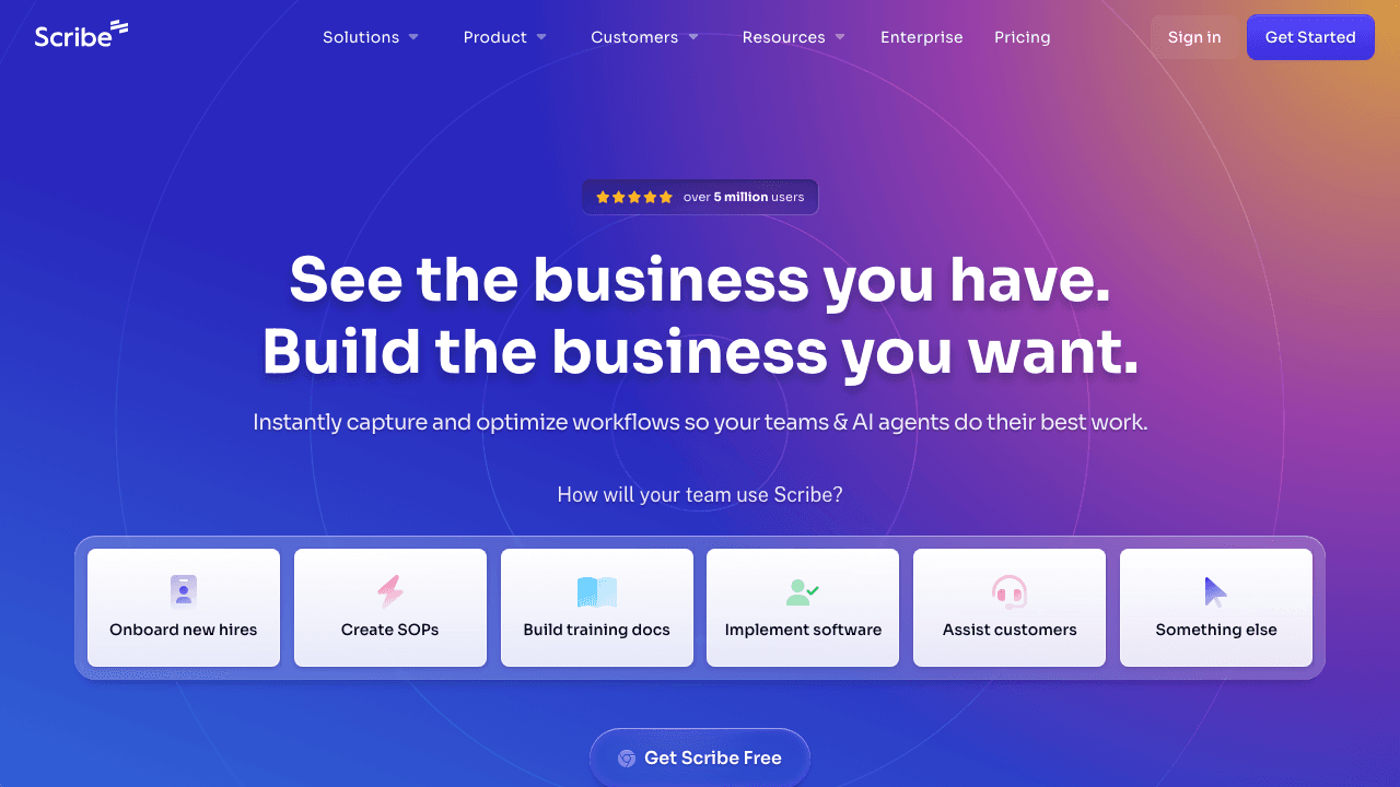 Scribe step-by-step guide capture tool
