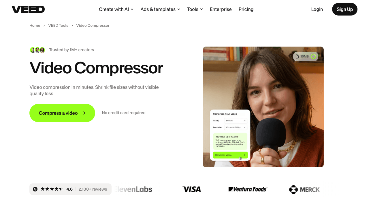 VEED video compressor