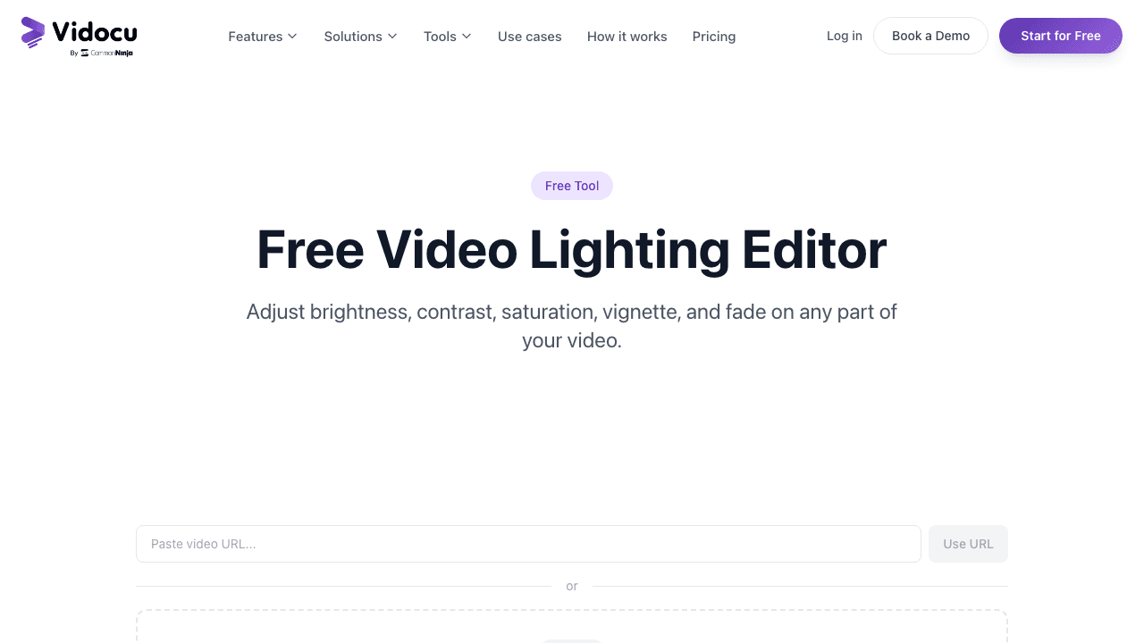 Vidocu video lighting editor