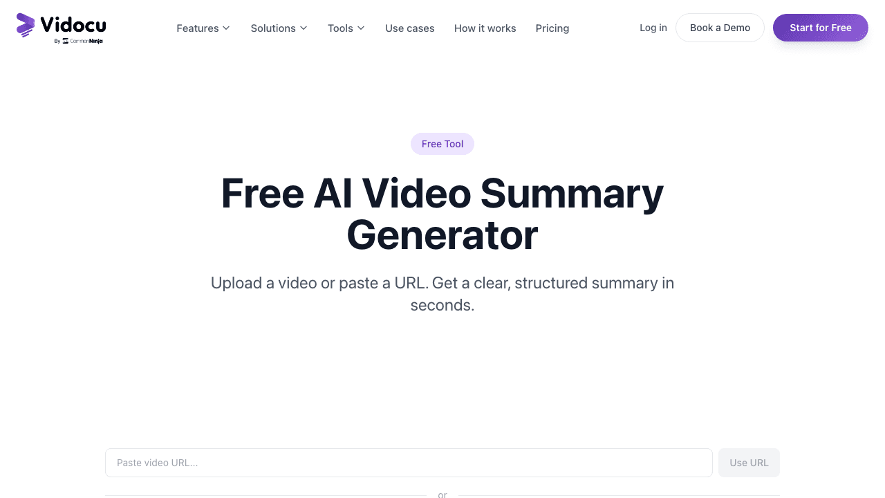 Vidocu video summary generator