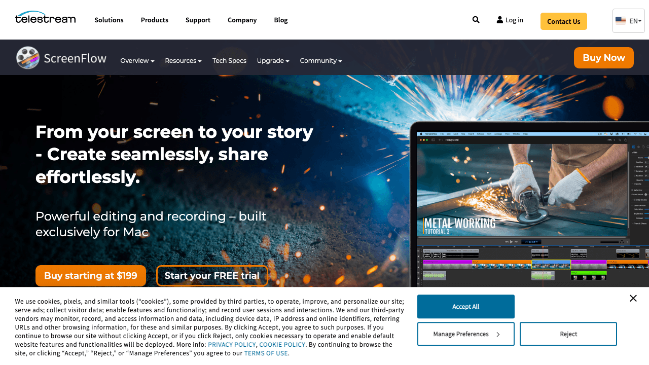 ScreenFlow Mac video editor