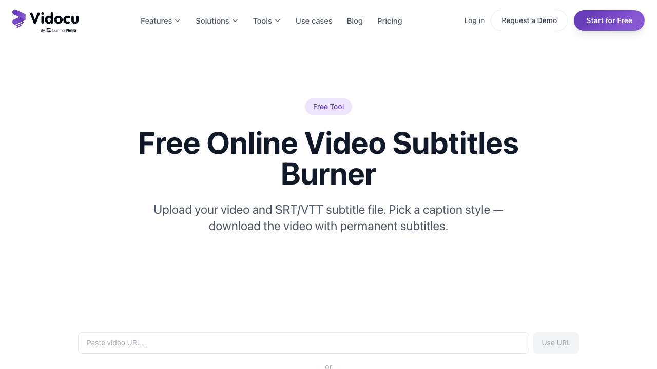 Vidocu subtitle burner