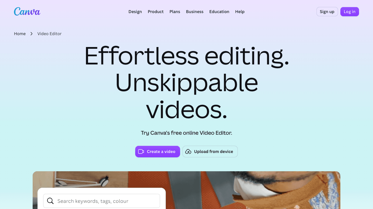 Canva online video editor
