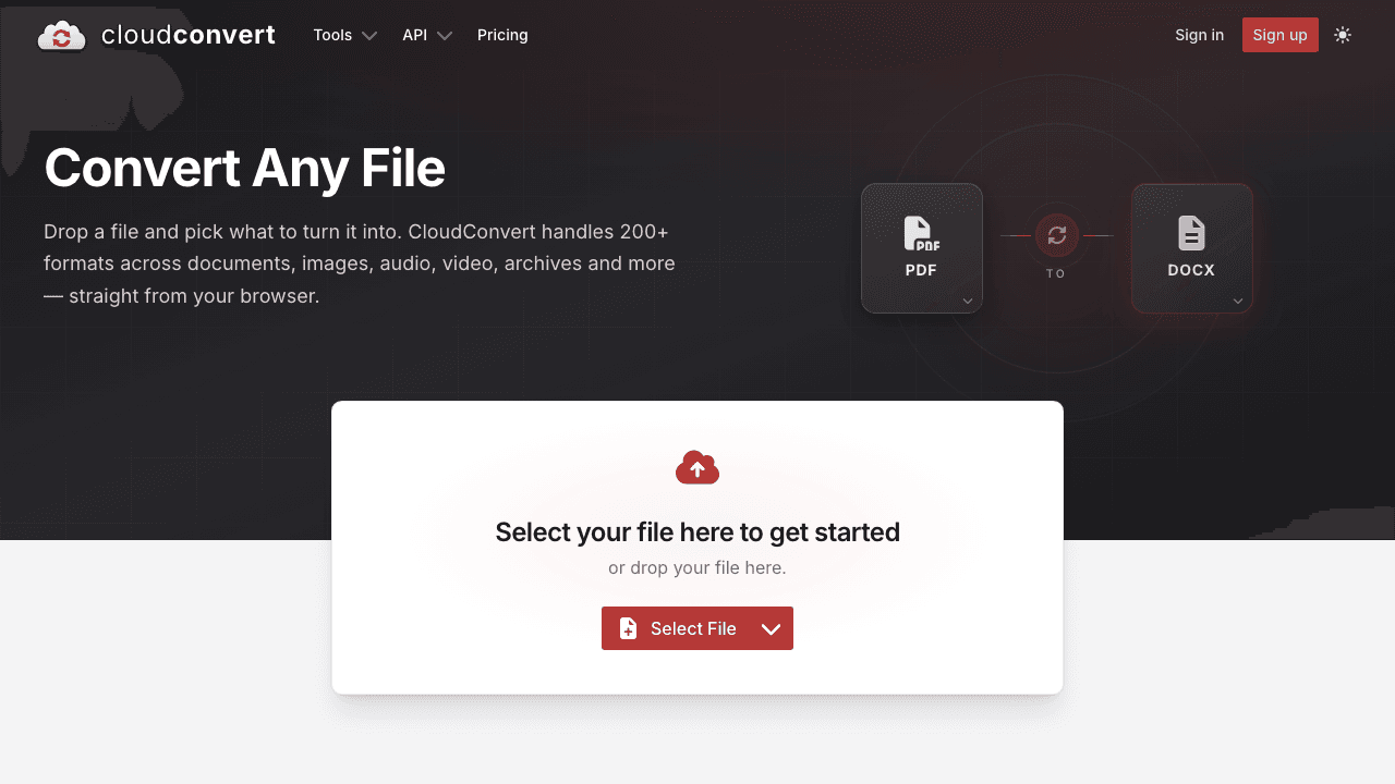 CloudConvert video converter