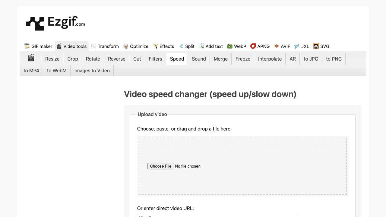 Ezgif video speed