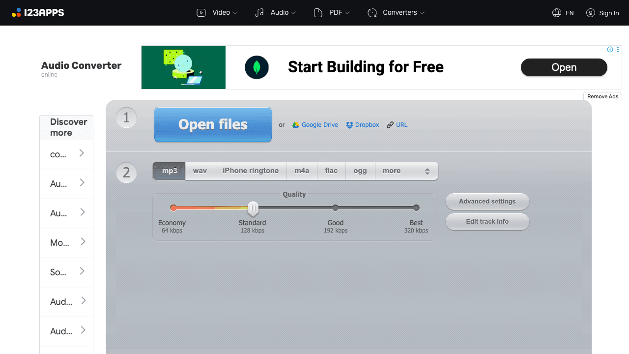 123apps Online Audio Converter