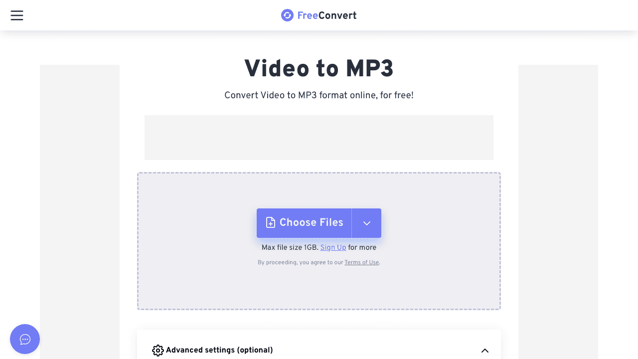 FreeConvert video to MP3