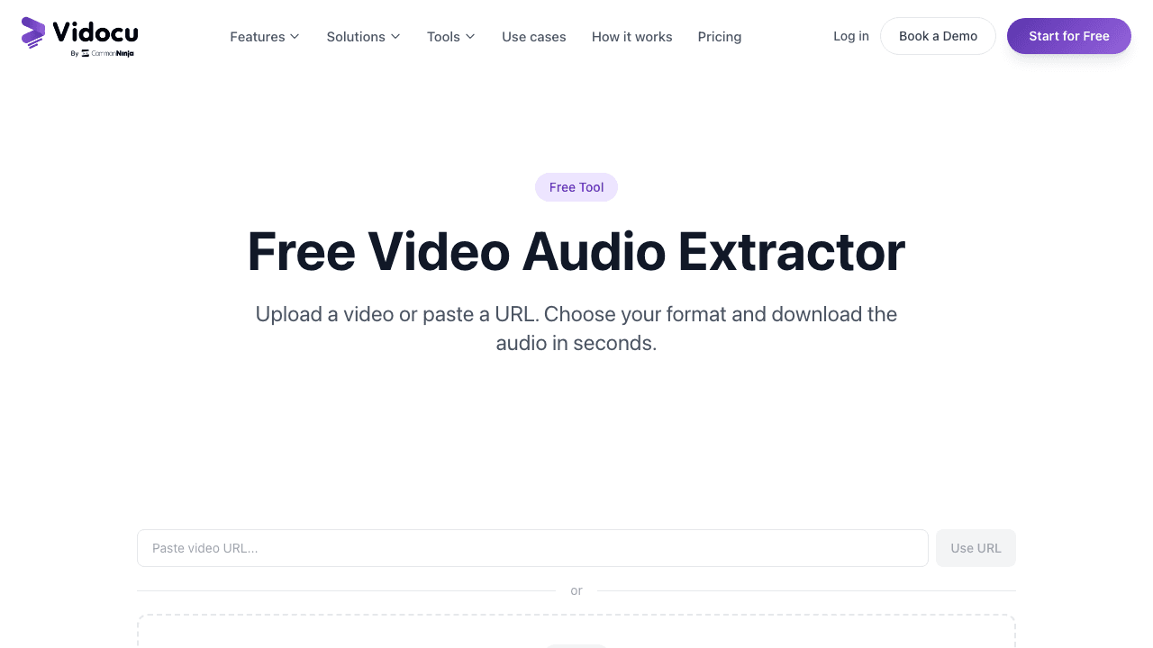 Vidocu free video audio extractor