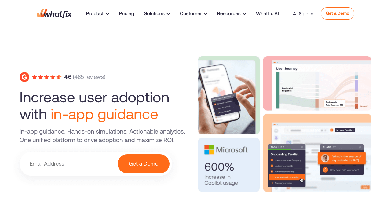 Whatfix digital adoption platform