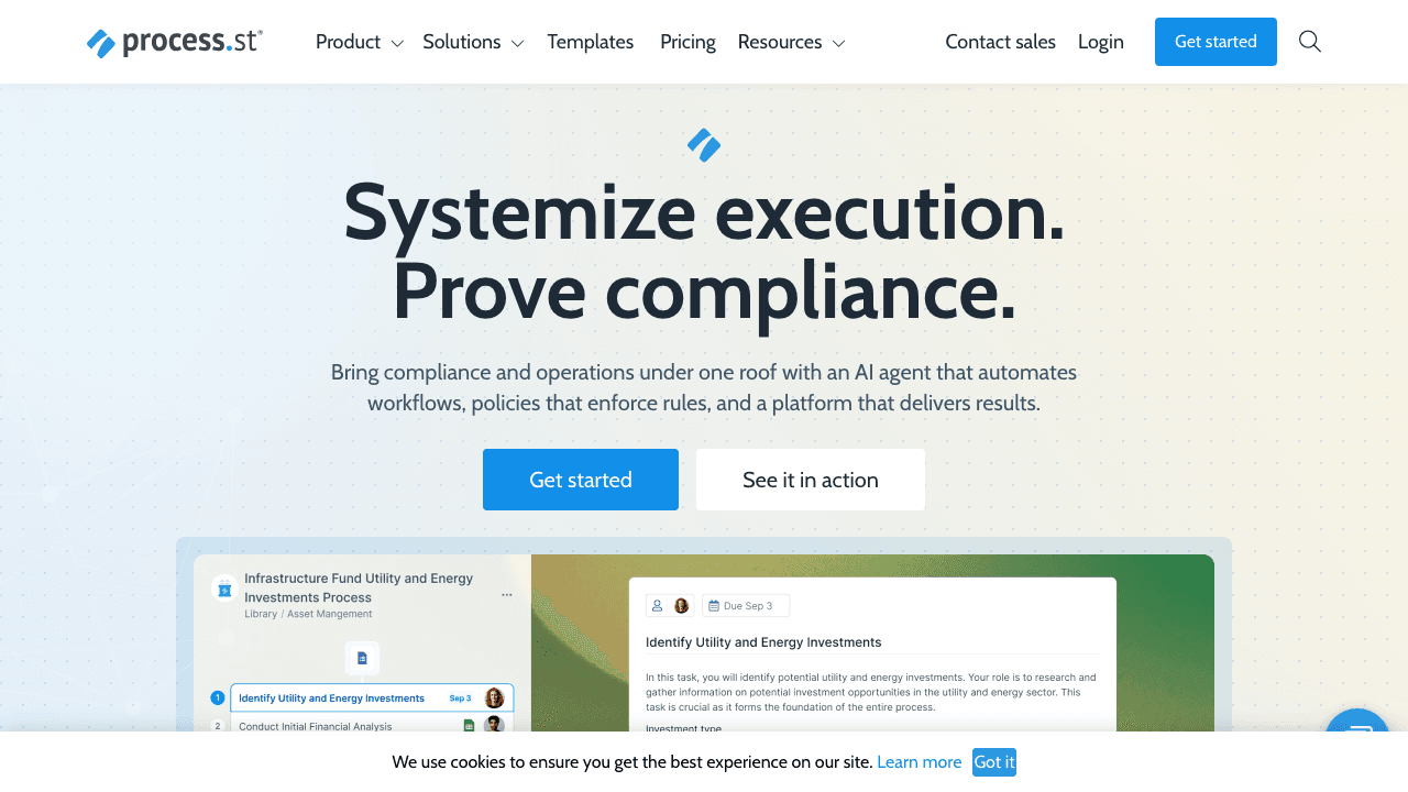 Process Street homepage