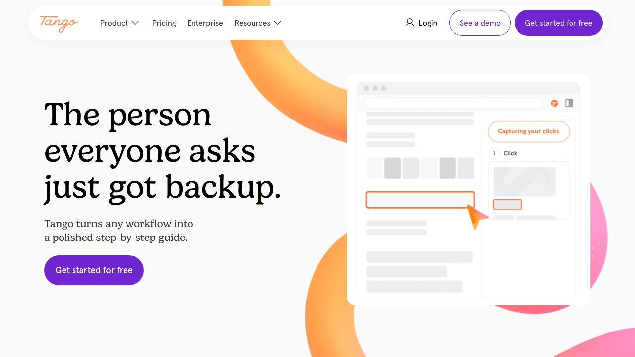 Tango homepage