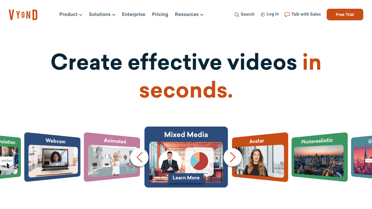 Vyond animated training video creator