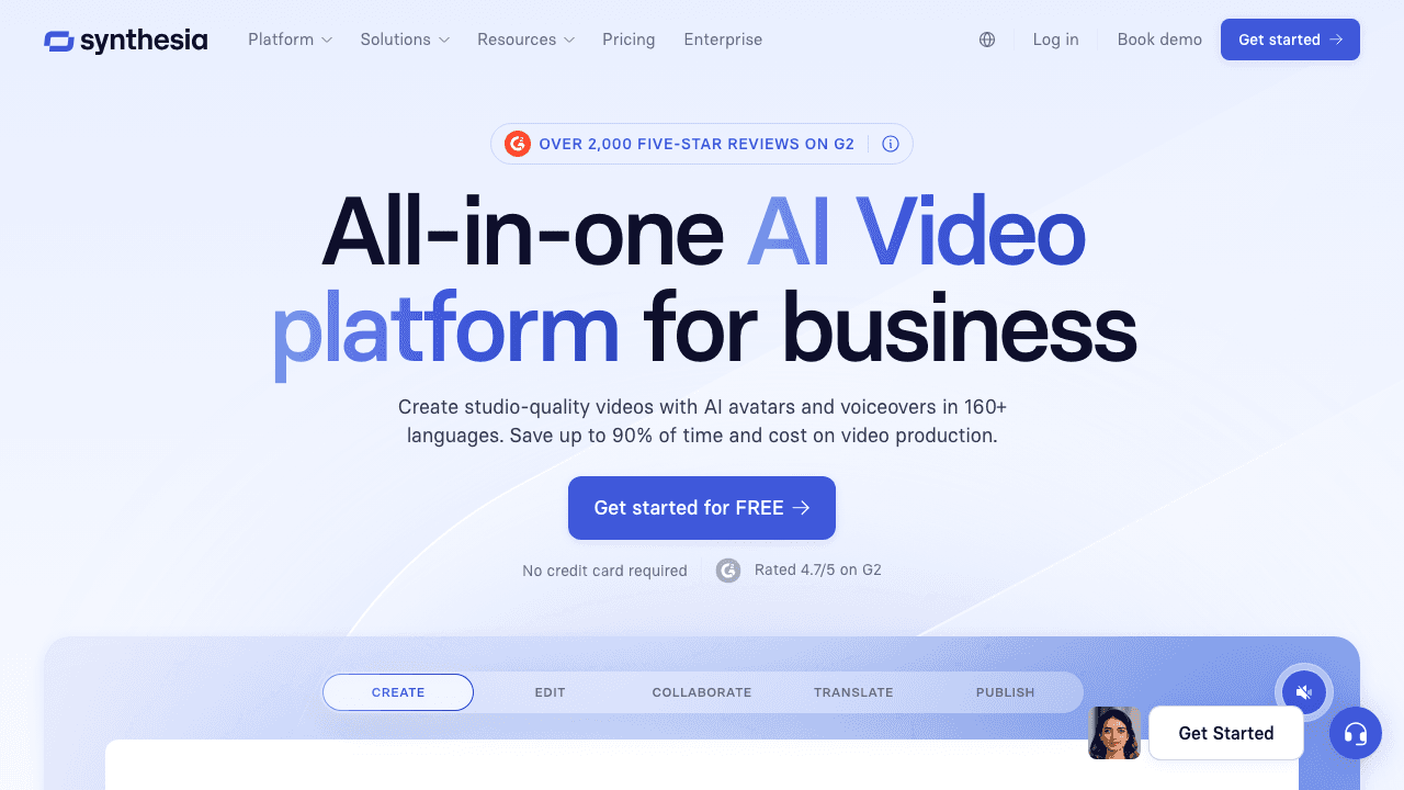 Synthesia AI video platform
