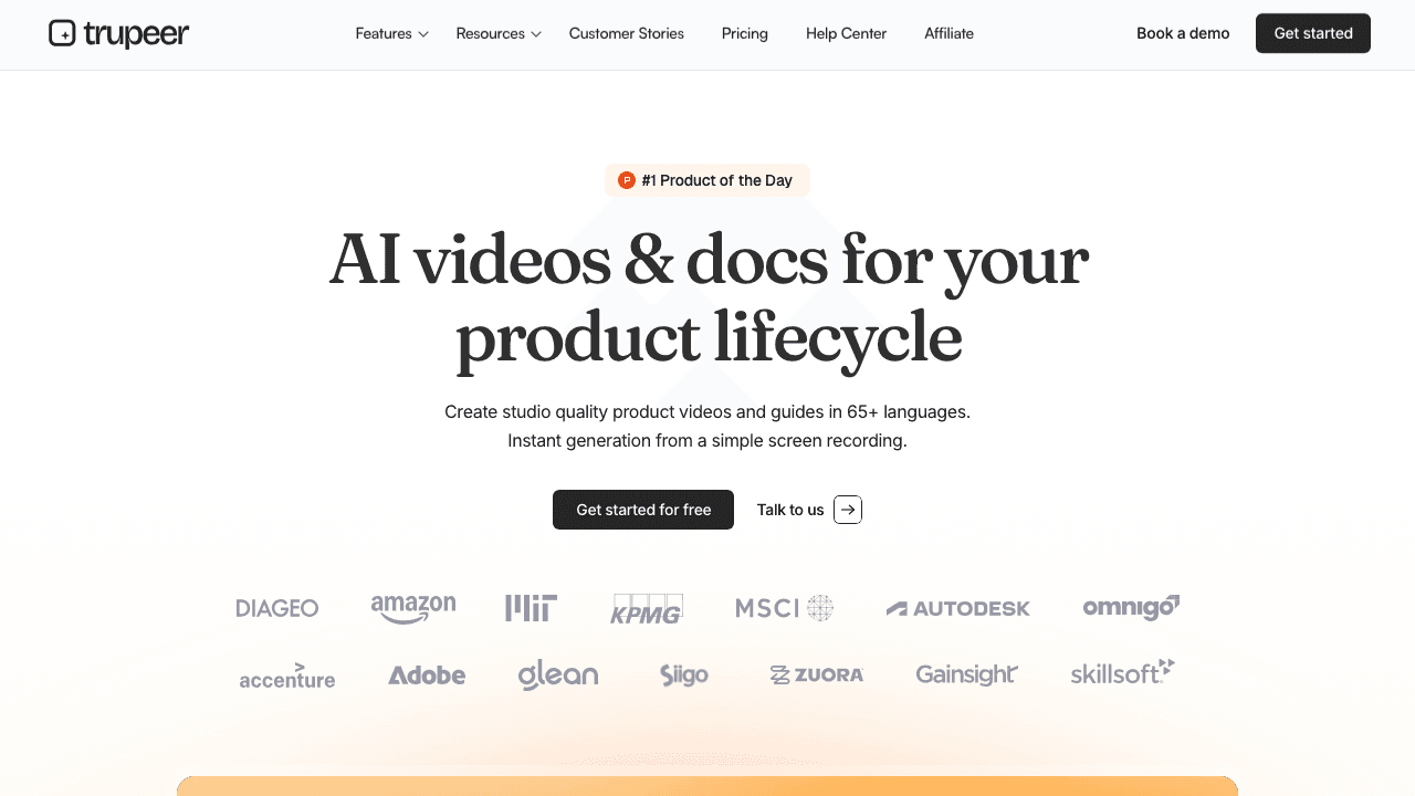 Trupeer homepage