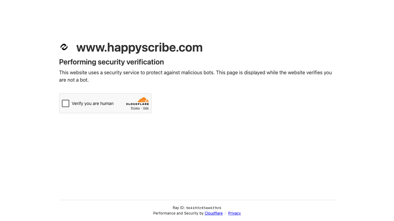 Happy Scribe translator