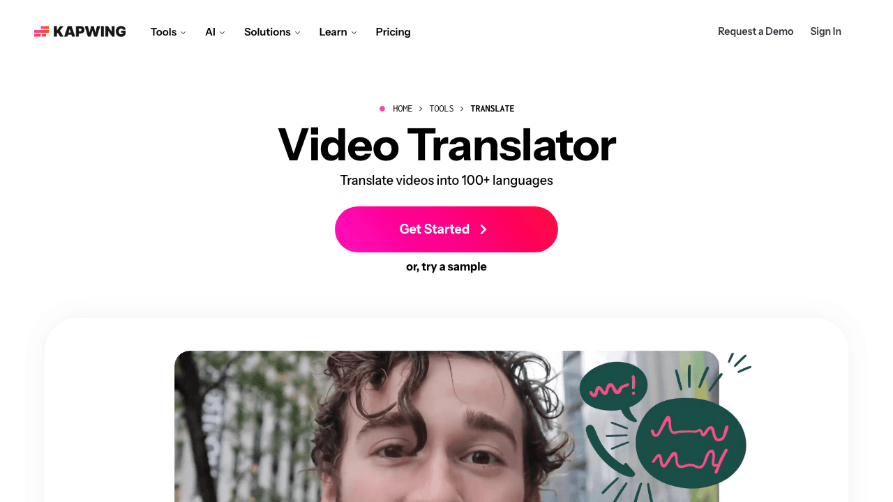 Kapwing video translator