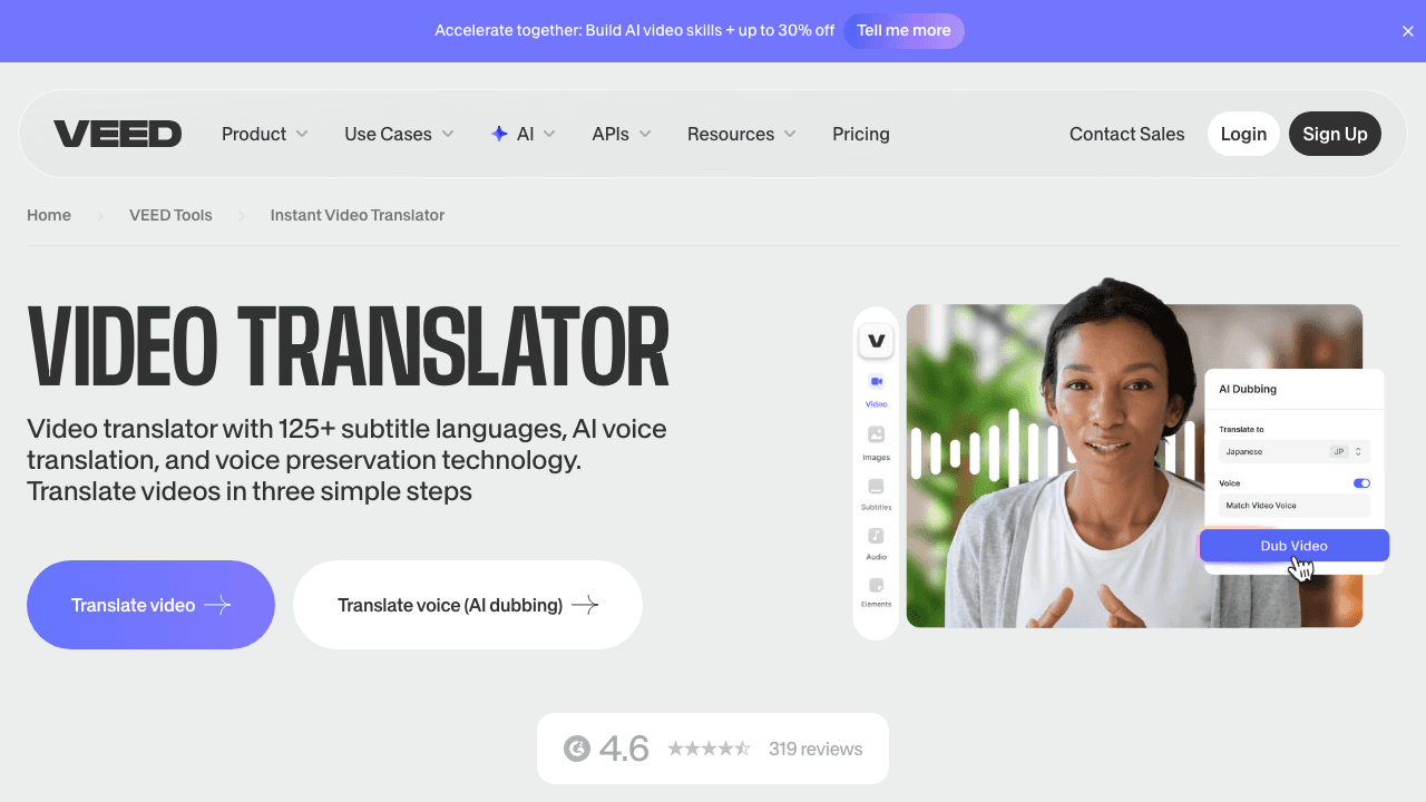 VEED video translator