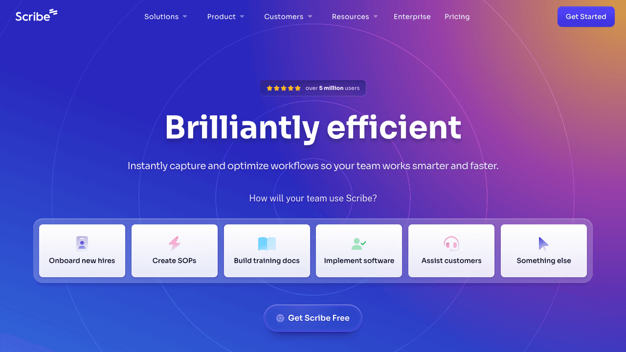 Scribe homepage